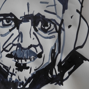 david, bowie, tusche, painting